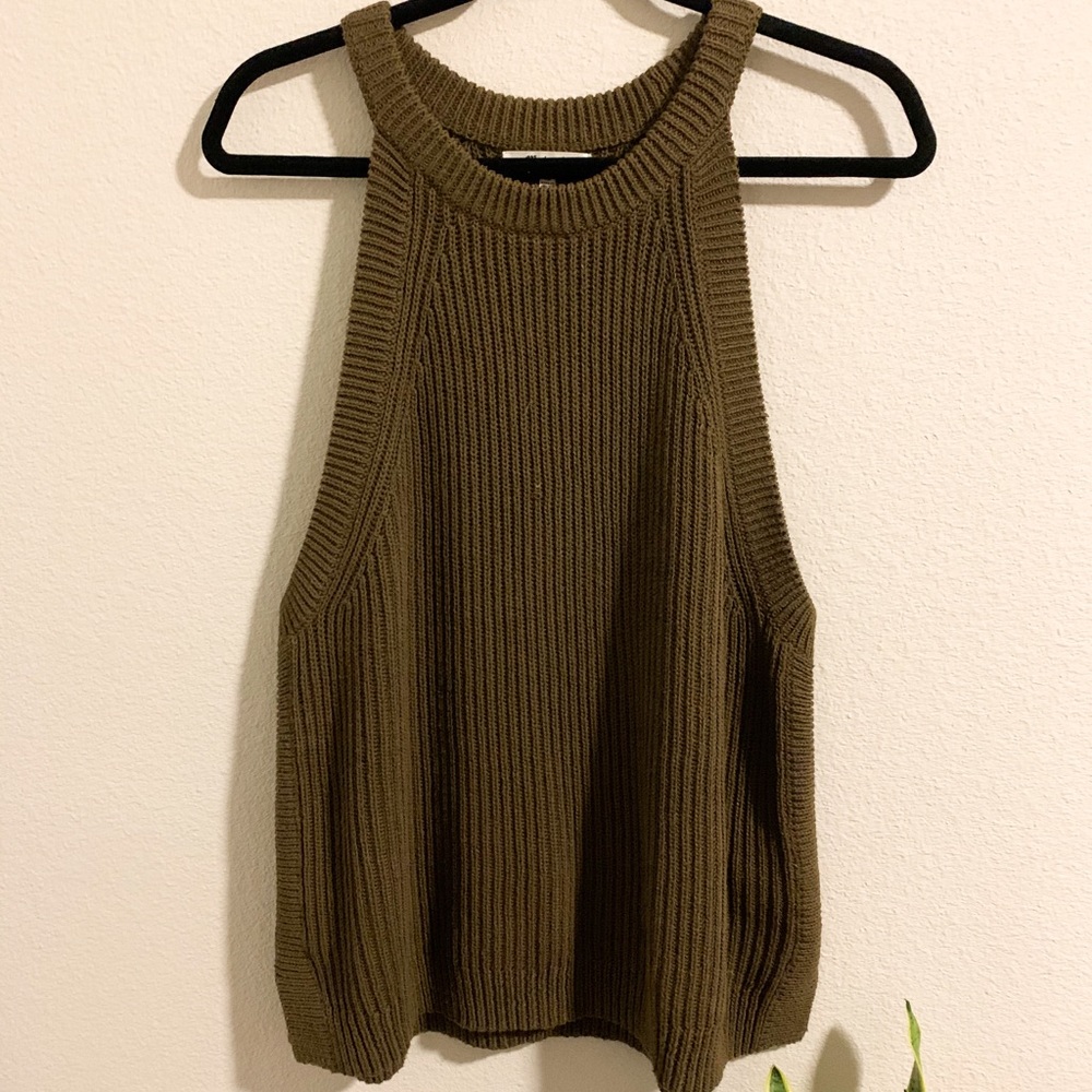 Madewell Olive Valley Sweater Tank Top